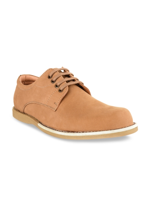 

BuckleUp Men Tan Brown Leather Sneakers