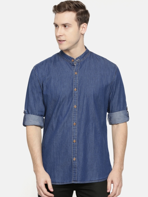 

ROLLER FASHIONS Men Blue New Slim Fit Solid Casual Shirt