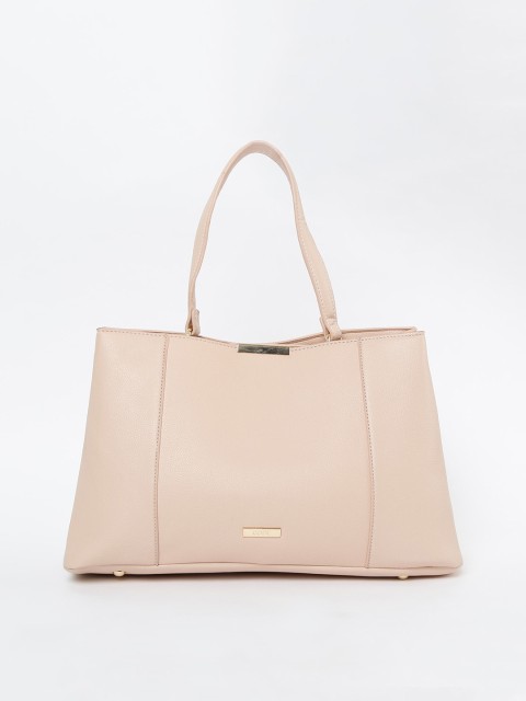 

CODE by Lifestyle Beige Solid Handheld Bag