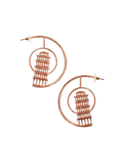 

Foxy Sperks Gold-Plated Circular Half Hoop Earrings