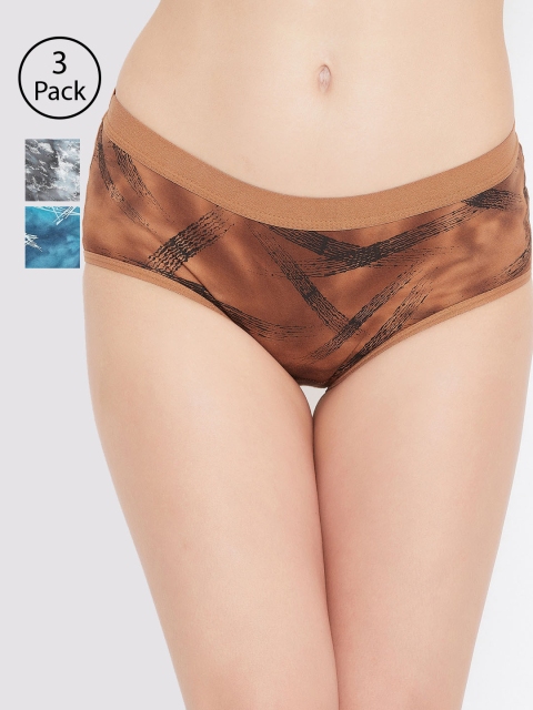 

Leading Lady Women Pack of 3 Assorted Hipster Briefs L-7-GRN-BRN-MG-3