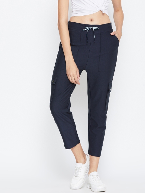 

PERFKT-U Women Navy Blue Solid Track Pants
