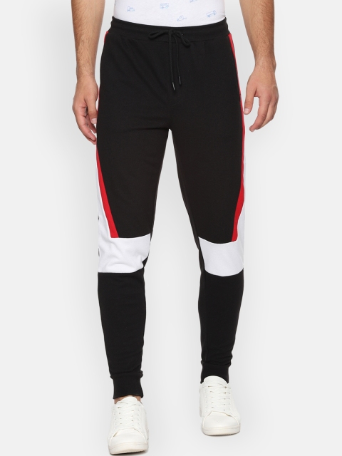 

People Men Black Colourblocked Joggers