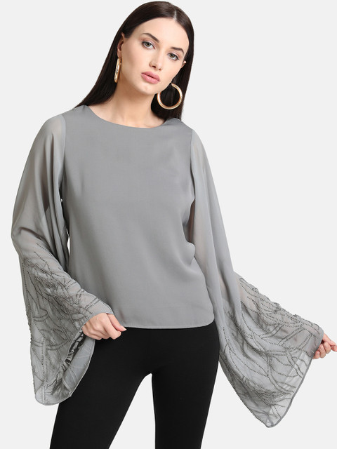 

Kazo Women Grey Solid Top