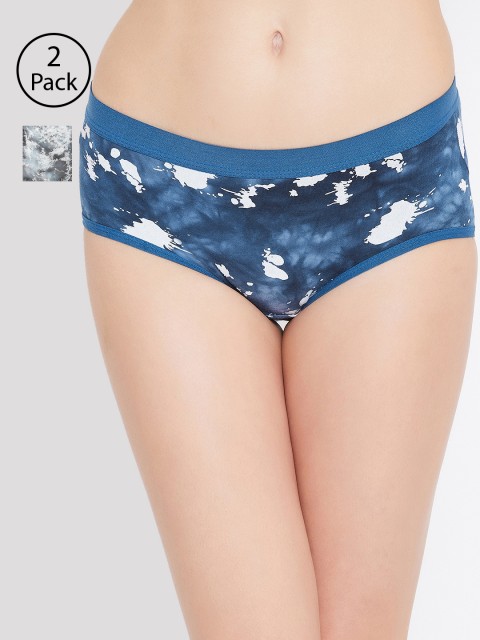

Leading Lady Women Pack of 2 Assorted Hipster Briefs L-7-NB-MG-2, Navy blue