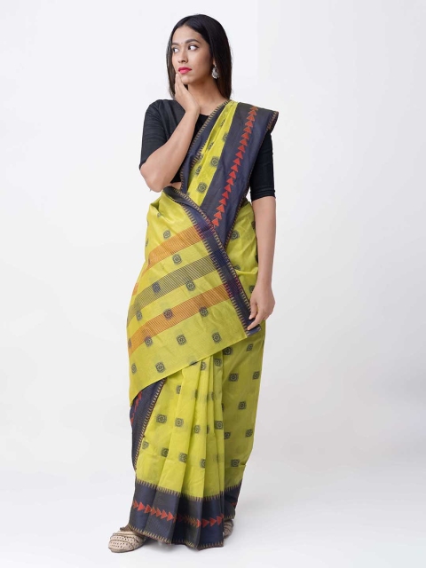 

Unnati Silks Green Woven Design Silk Cotton Saree