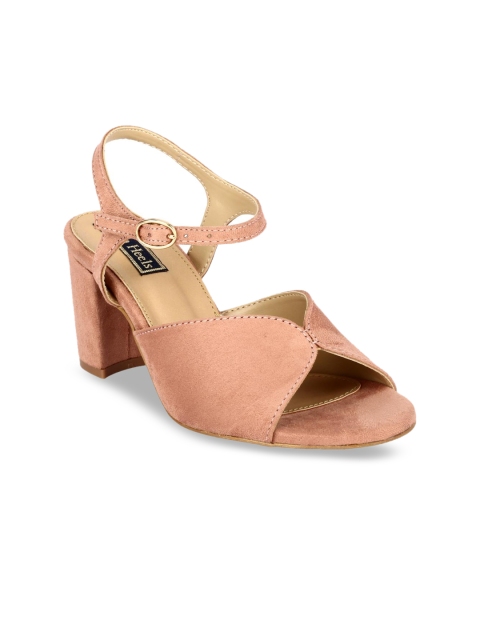 

Flat n Heels Women Pink Solid Suede Sandals