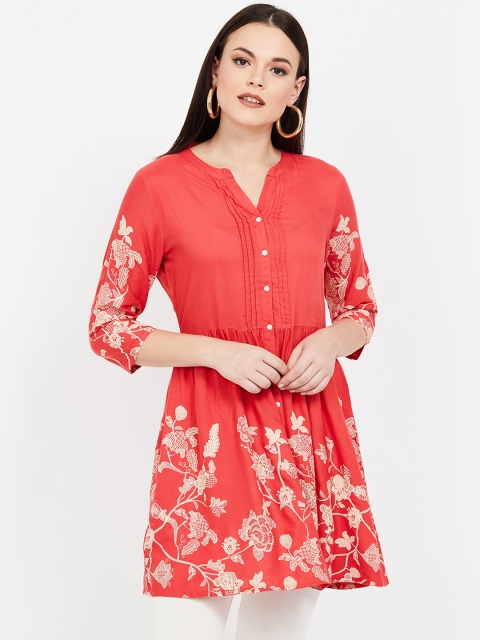 

Colour Me by Melange Red Printed Tunic