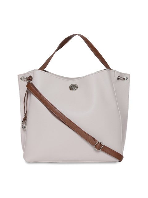 

Stride Grey & Brown Solid Handheld Bag