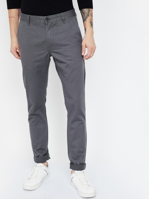 

Fame Forever by Lifestyle Men Charcoal Grey Tapered Fit Solid Regular Trousers