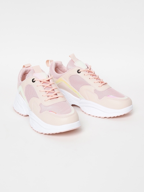 

Ginger by Lifestyle Women Peach-Coloured Sneakers