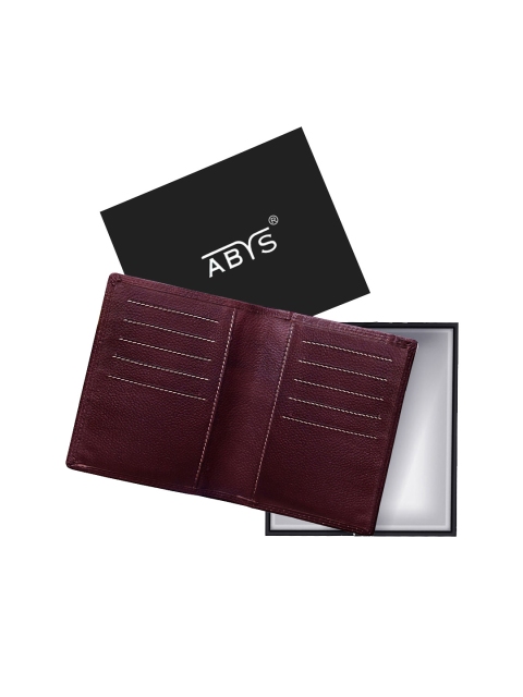 

ABYS Unisex Brown Solid Leather Passport Holder