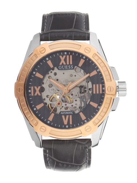 

GUESS Men Grey & Peach-Coloured Analogue Watch W1308G1