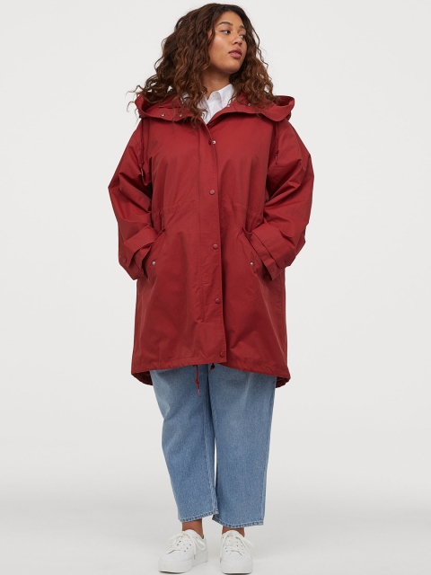 

H&M Plus Women Red Hooded Parka