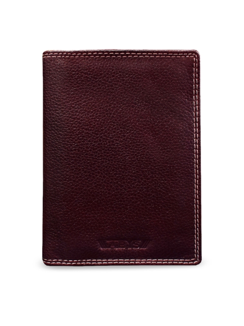 

ABYS Unisex Brown Solid Leather Passport Holder