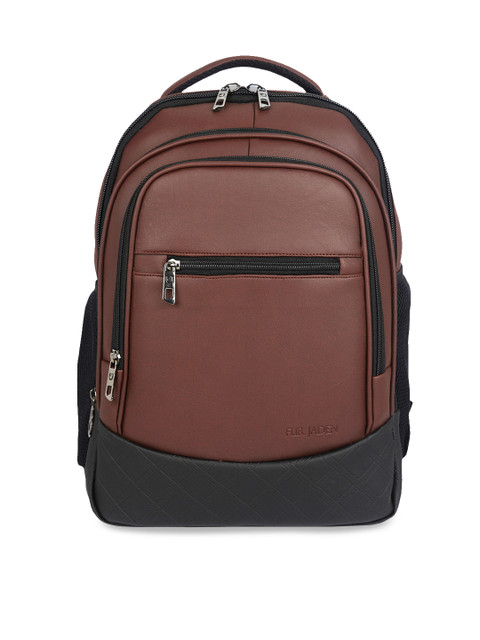 

FUR JADEN Unisex Coffee Brown Solid Backpack