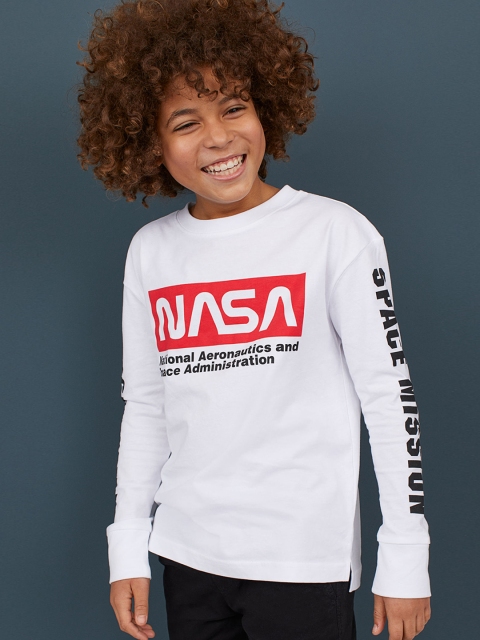 

H&M Boys White & Red Printed Jersey Top