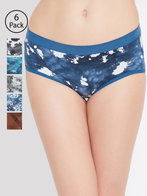 

Leading Lady Women Pack of 6 Assorted Hipster Briefs L-7-6, Grey