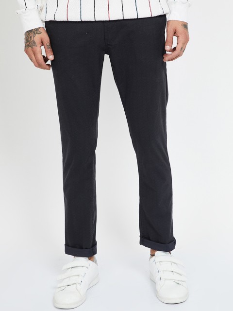 

Fame Forever by Lifestyle Men Charcoal Grey Tapered Fit Solid Regular Trousers