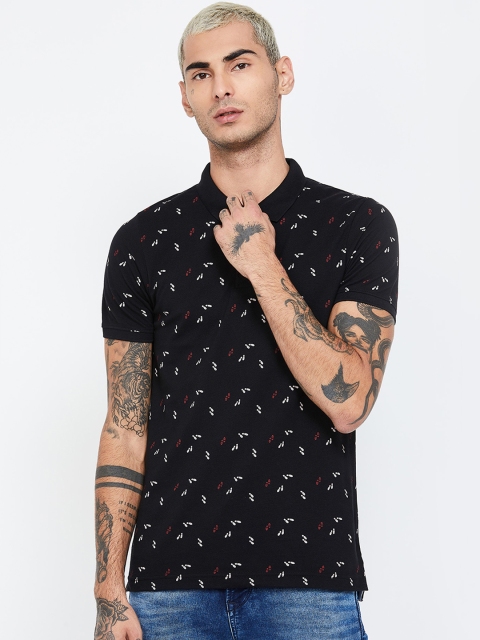

Fame Forever by Lifestyle Men Black Printed Polo Collar T-shirt