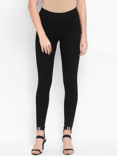 

FOSH Women Black Solid Skinny-Fit Treggings