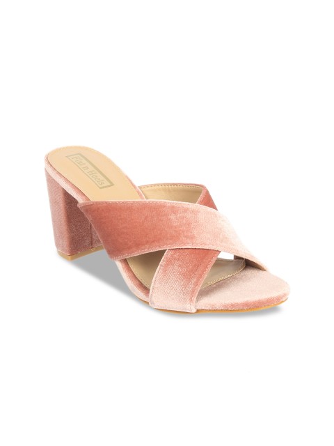 

Flat n Heels Women Pink Solid Velvet Sandals