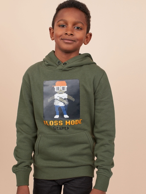 

H&M Boys Green Appliqued Hoodie