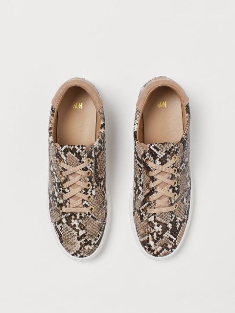 

H&M Women Beige & Black Trainers