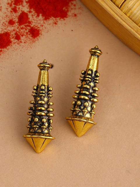 

Voylla Gold-Toned Oxidised Classic Studs