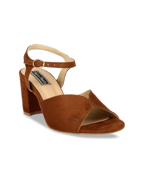 

Flat n Heels Women Brown Suede Solid Sandals