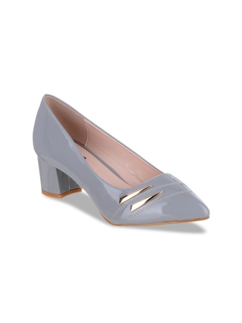 

SHUZ TOUCH Women Grey Embellished Pumps