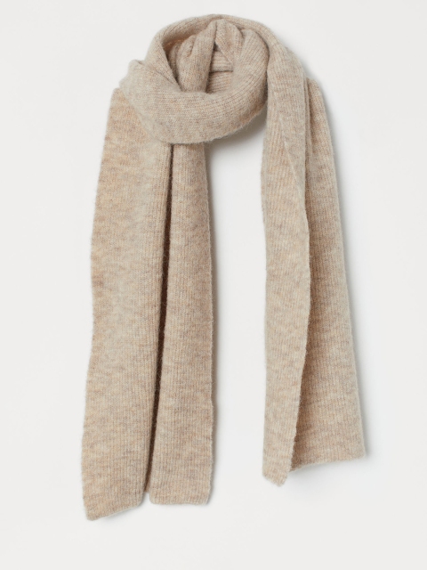 

H&M Women Beige Large Wool-Blend Scarf