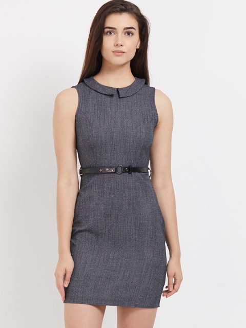 

109F Women Grey Printed Bodycon Dress