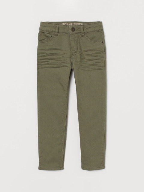 

H&M Girls Olive Green Super Soft Twill Trousers
