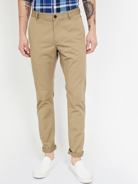 

Fame Forever by Lifestyle Men Beige Tapered Fit Solid Regular Trousers