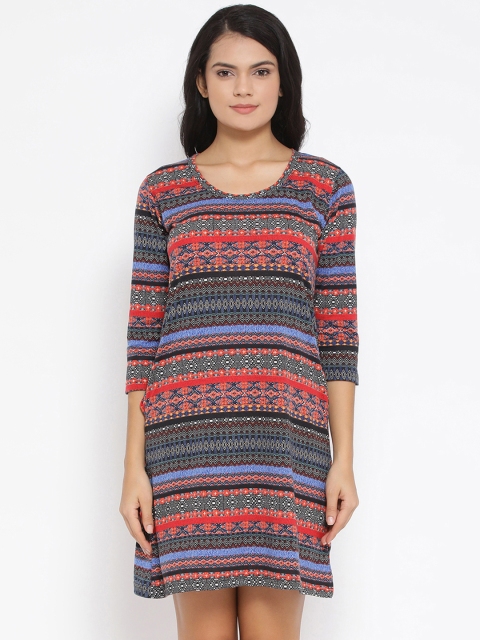 

Clovia Women Multicoloured Printed Nightdress, Multi