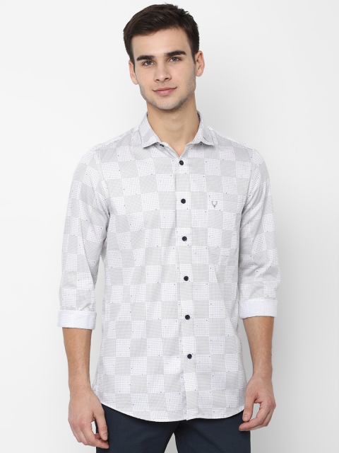 

Allen Solly Men White Slim Fit Checked Casual Shirt