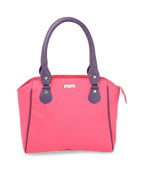 

Beau Design Pink Solid Handheld Bag