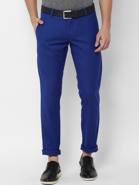 

Allen Solly Men Blue Slim Fit Solid Regular Trousers