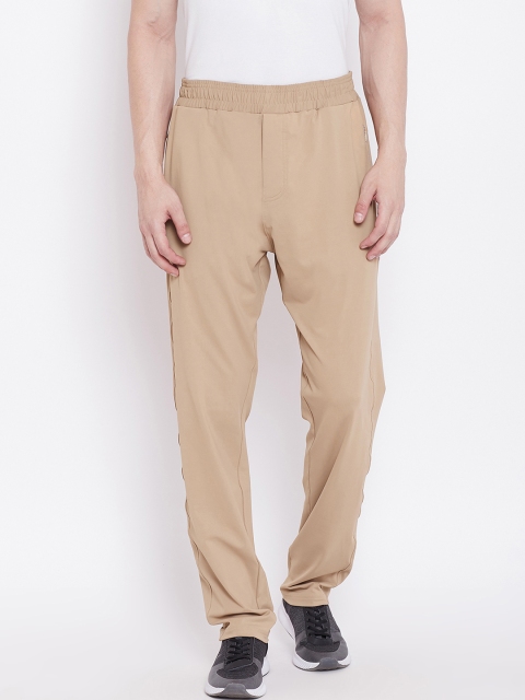 

JUMP USA Men Beige Solid Slim-Fit Track Pants