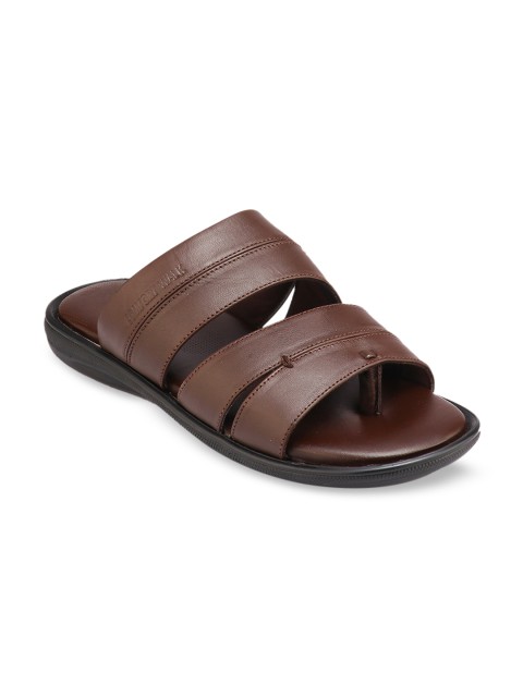 

Red Chief Men Brown Solid Leather Sandals