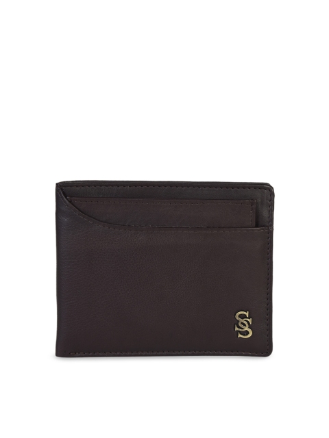 

Second SKIN Men Brown Solid Genuine Leather Two Fold Wallet