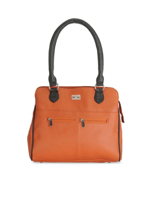 

Beau Design Brown Solid Handheld Bag