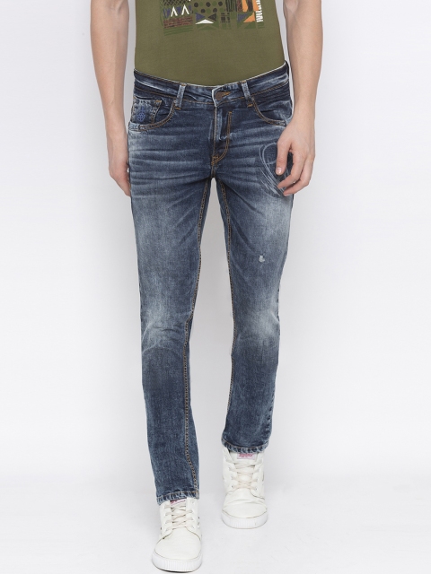 

SPYKAR Men Blue Skinny Fit Low-Rise Low Distress Jeans