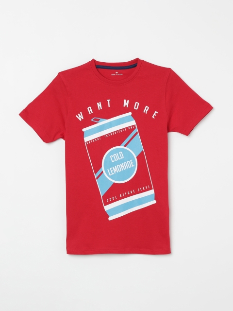 

Fame Forever by Lifestyle Boys Red Printed Round Neck T-shirt