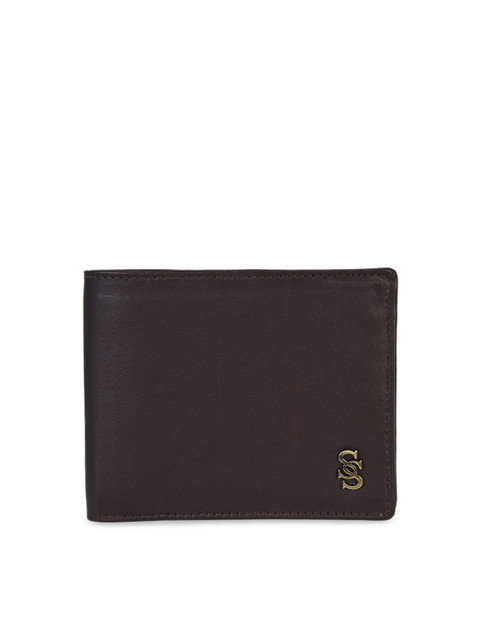 

Second SKIN Men Brown Solid Two Fold Leather Wallet