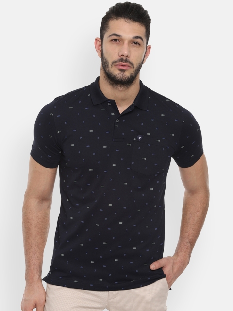 

Van Heusen Sport Men Black Printed Polo Collar T-shirt