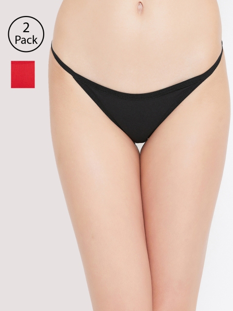 

Leading Lady Women Pack of 2 Assorted Bikini Briefs Kim-tu-RD-BLK-2