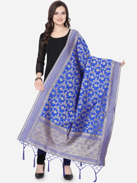 

Satrani Blue Woven Design Dupatta