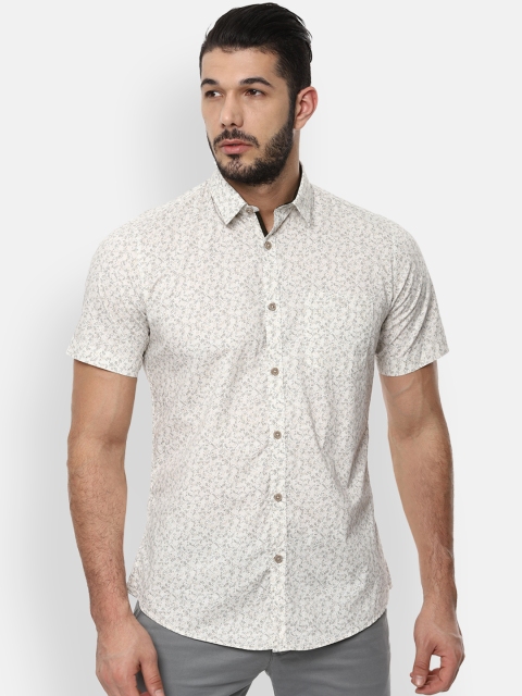 

Van Heusen Sport Men Beige & Grey Slim Fit Printed Casual Shirt